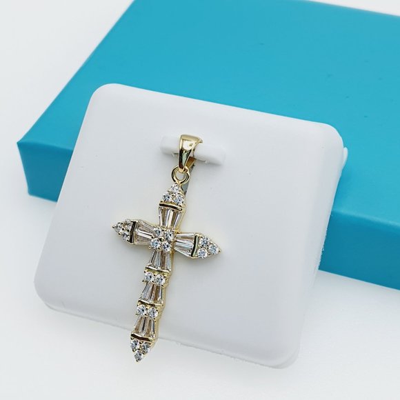 "14K Gold Plated 925 Sterling Silver CZ Beautiful Pendant for Women, 1USPAR4001 - Picture 4 of 11